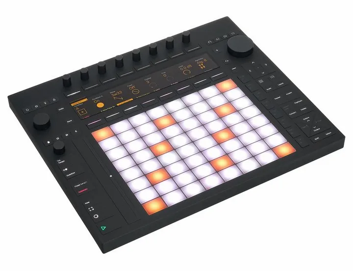 Ableton Push 3, ovansidan av lådan