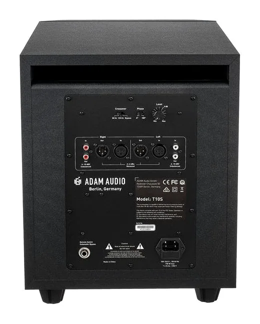 ADAM Audio T10S, knapparna på bakpanelen