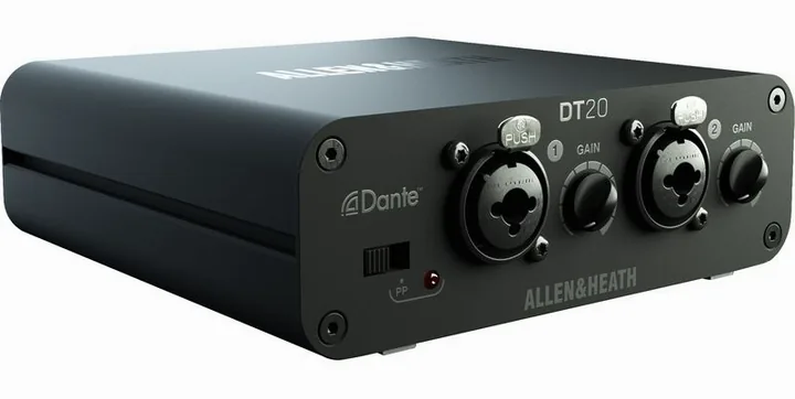 Allen & Heath DT20, ovansidan av lådan