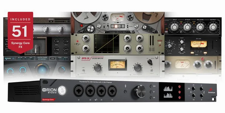 Antelope Orion Studio SC Stereo Bundle, ingångarna på framsidan