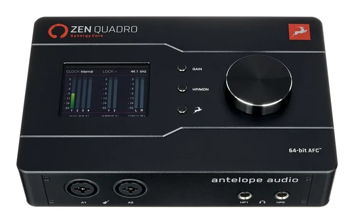 Antelope Zen Quadro Synergy Core, frontpanelen med rattarna