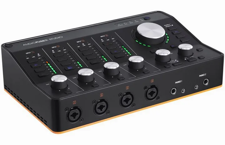 Arturia AudioFuse Studio Rev2, nivåmätarna och lysdioderna