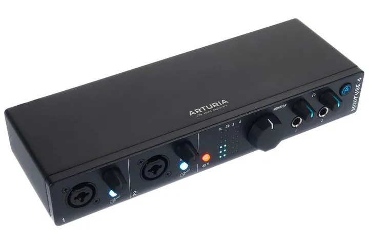 Arturia MiniFuse 4 Black, ovansidan av lådan