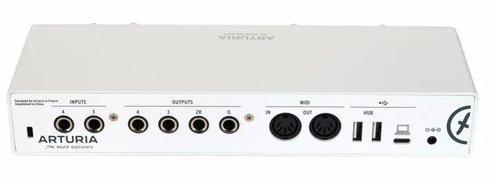 Arturia MiniFuse 4 White, höljet sett från sidan