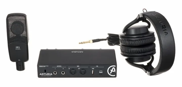 Arturia MiniFuse Recording Pack Black, höljet sett från sidan