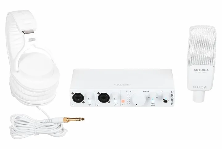 Arturia MiniFuse Recording Pack White, höljet sett från sidan