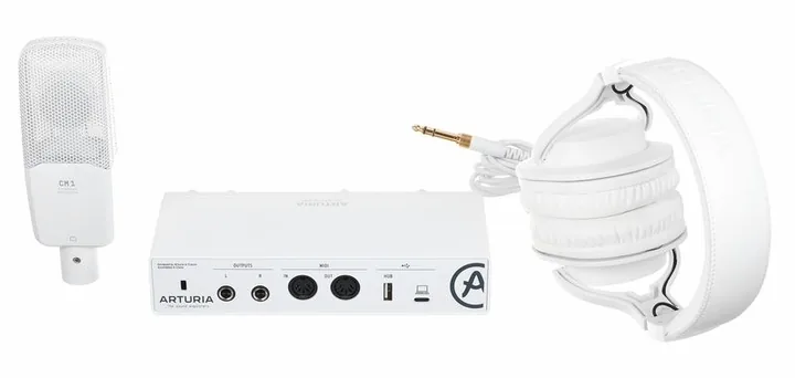 Arturia MiniFuse Recording Pack White, höljet sett från sidan
