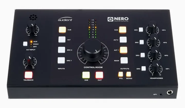 Audient Nero, knapparna på bakpanelen