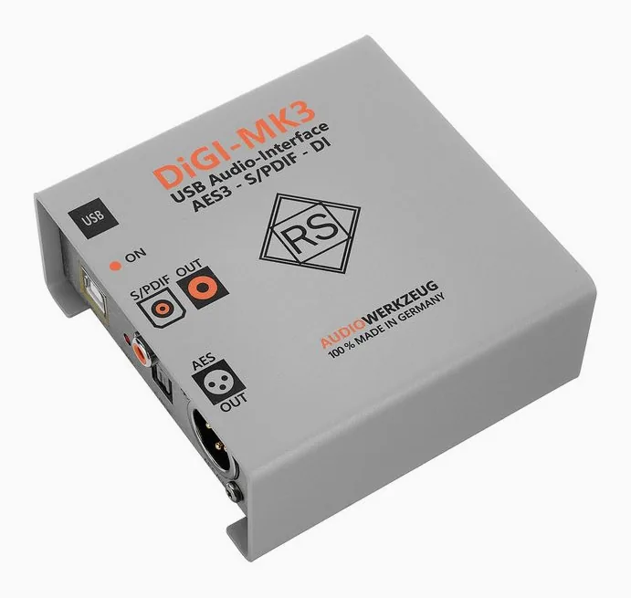 Audiowerkzeug DiGI MK3, ingångarna på framsidan