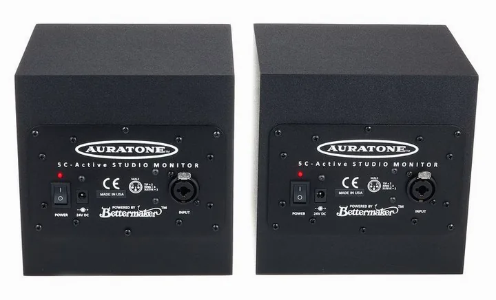 Auratone 5C Active Sound Cube Black, loggan och ytan
