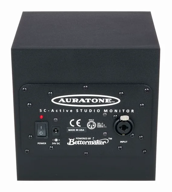 Auratone 5C Active Sound Cube Single Bk, kabinettet sett från sidan
