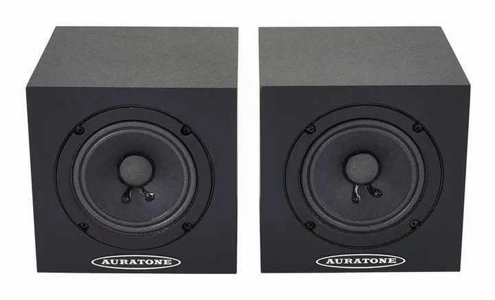 Auratone 5C Super Sound Black, kabinettet sett från sidan