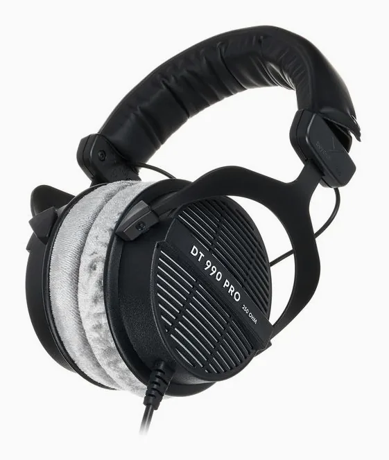 beyerdynamic DT-990 Pro 250 Ohm, bygeln sedd uppifrån