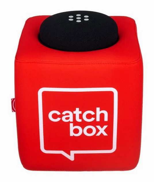 Catchbox Beltpack Module Red, loggan och ytan