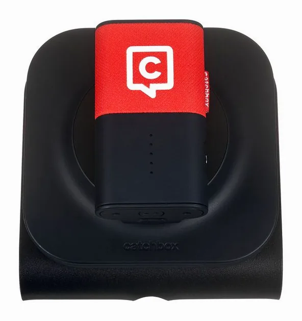 Catchbox Plus Transmitter Clip Red, hållaren och fästet