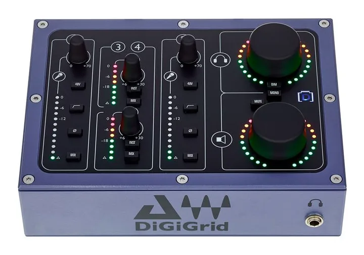 DiGiGrid DiGiGridD, frontpanelen med rattarna