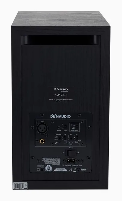 Dynaudio BM5 MKIII ARC Studio Bundle, baksidan med anslutningarna