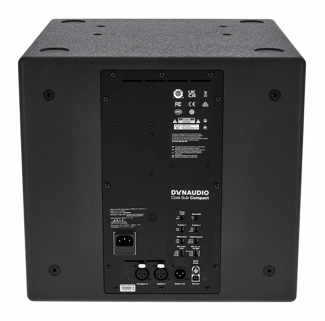 Dynaudio Core Sub Compact, loggan och ytan