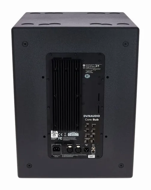 Dynaudio Core Sub, knapparna på bakpanelen