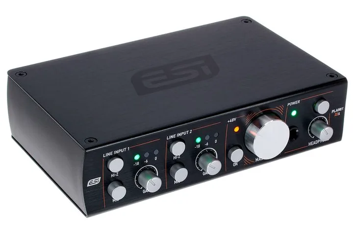 ESI planet 22x, frontpanelen med rattarna