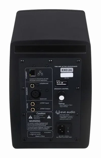EVE Audio EXO 24, fronten med woofer och diskant
