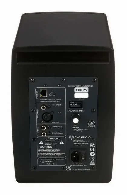 EVE Audio EXO 25, kabinettet sett från sidan