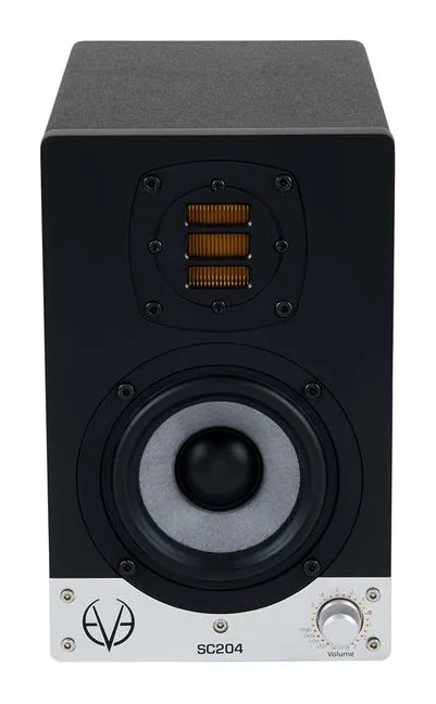 EVE Audio SC204 Stand Bundle, kabinettet sett från sidan
