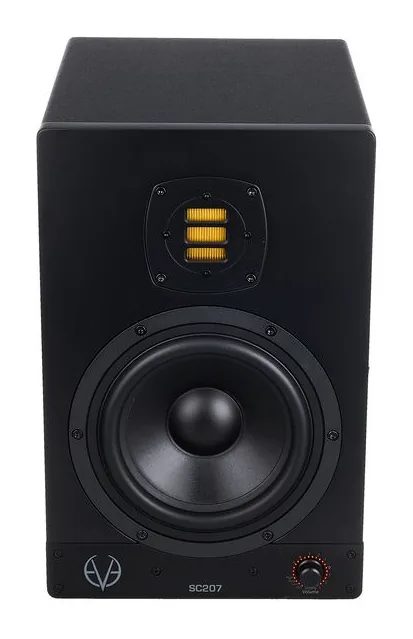 EVE Audio SC207 All Black, baksidan med anslutningarna