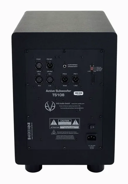 EVE Audio TS108, loggan och ytan