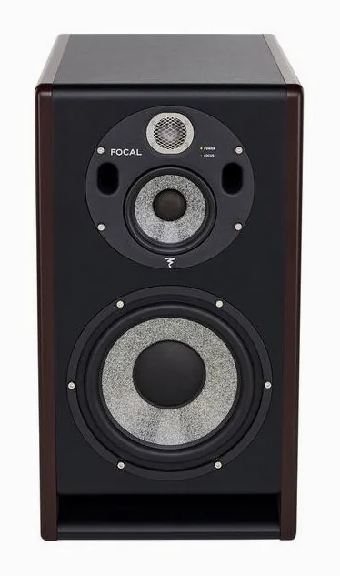 Focal Trio11 Be Red Burr Ash, fronten med woofer och diskant