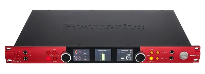 Focusrite Red 16 Line, anslutningarna på baksidan