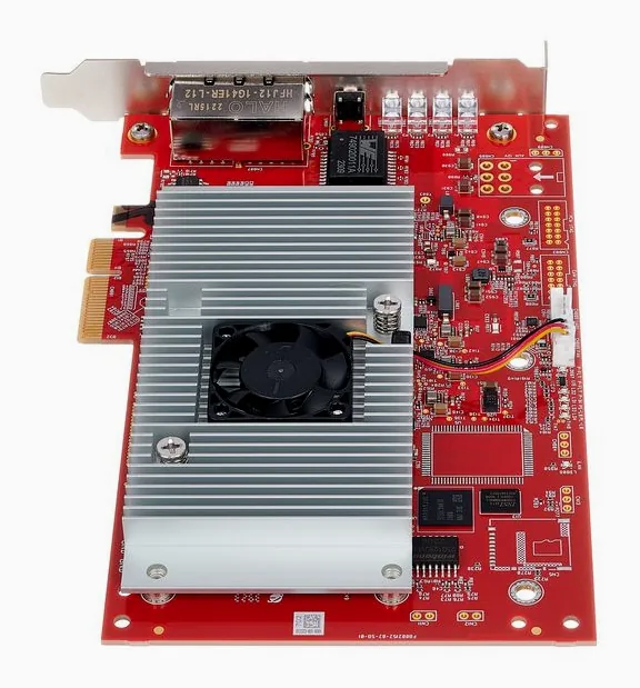 Focusrite RedNet PCIeNX, ovansidan av lådan