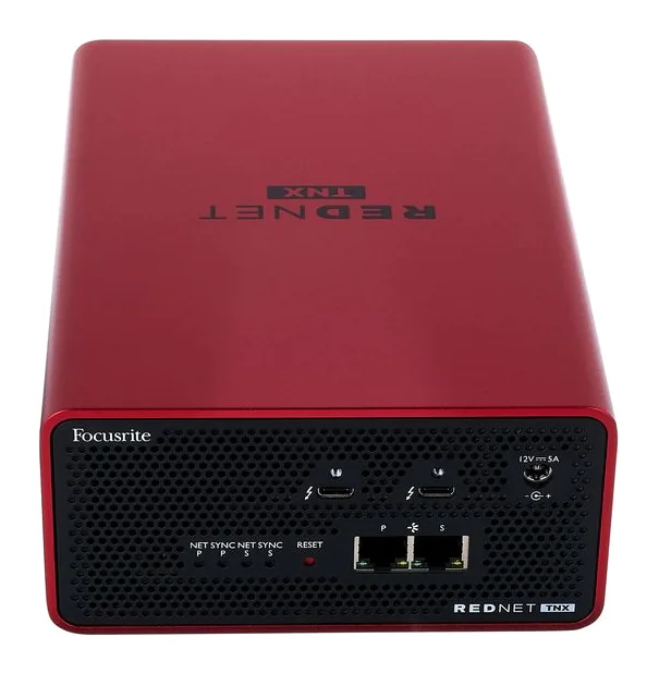 Focusrite RedNet TNX, ingångarna på framsidan