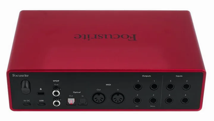 Focusrite Scarlett 16i16 4th Gen, nivåmätarna och lysdioderna