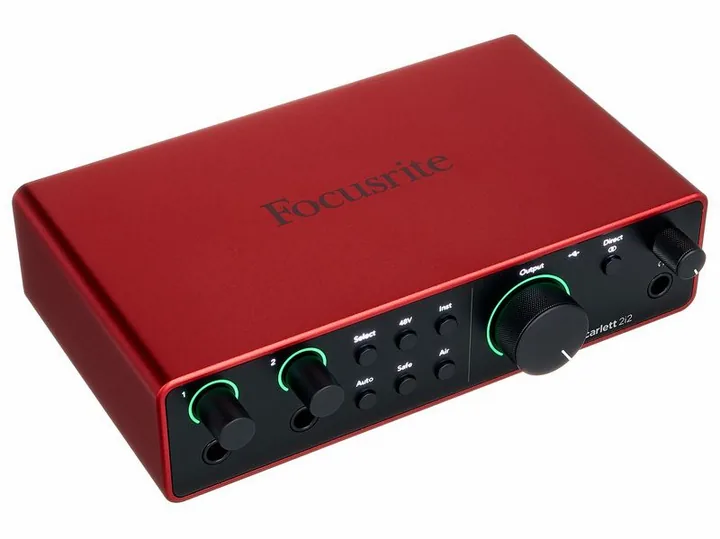 Focusrite Scarlett 2i2 4th Generation, nivåmätarna och lysdioderna