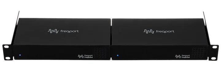 freqport FreqInOut FO1_2RK, anslutningarna på baksidan