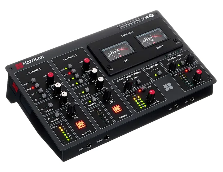 Harrison Audio Flex-10, anslutningarna på baksidan