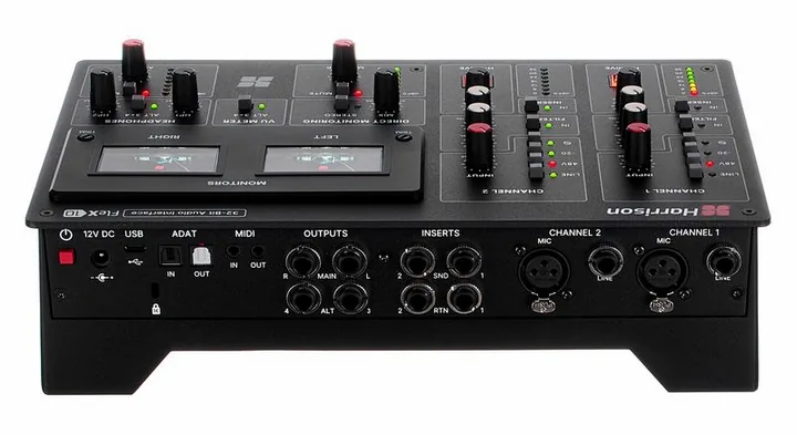 Harrison Audio Flex-10, ingångarna på framsidan