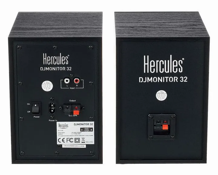 Hercules DJ Monitor 32, loggan och ytan