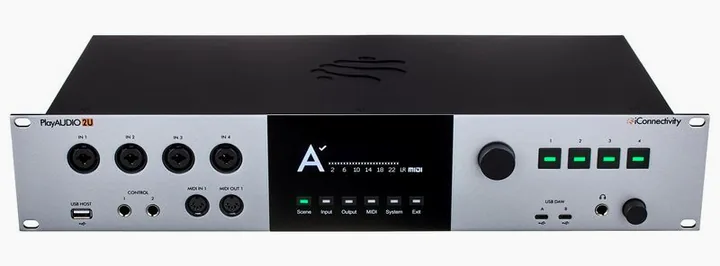 iConnectivity PlayAUDIO2U, anslutningarna på baksidan