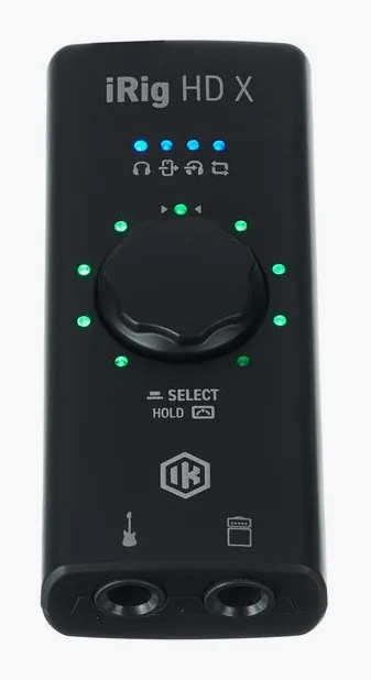 IK Multimedia iRig HD X, ovansidan av lådan