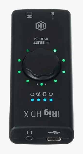 IK Multimedia iRig HD X, ovansidan av lådan