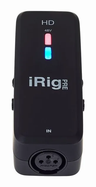 IK Multimedia iRig Pre HD, anslutningarna på baksidan