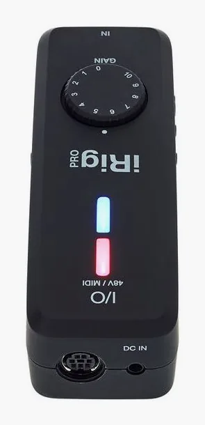 IK Multimedia iRig Pro I/O, ovansidan av lådan