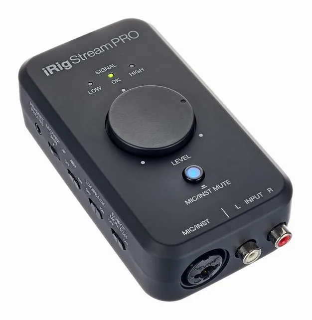 IK Multimedia iRig Stream Pro, höljet sett från sidan