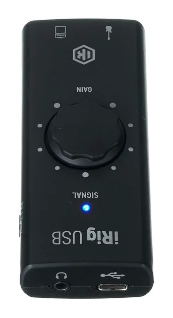 IK Multimedia iRig USB, ingångarna på framsidan