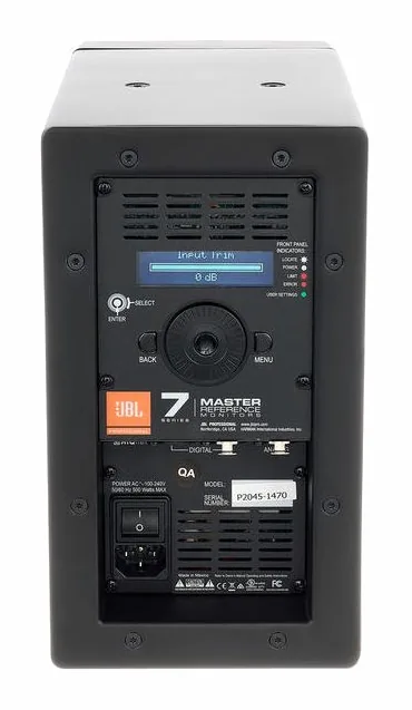 JBL 705P, knapparna på bakpanelen