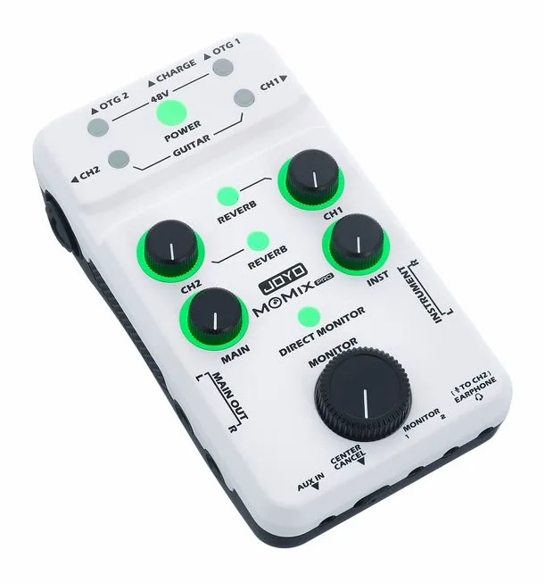 Joyo Momix Pro Portable Interface, frontpanelen med rattarna