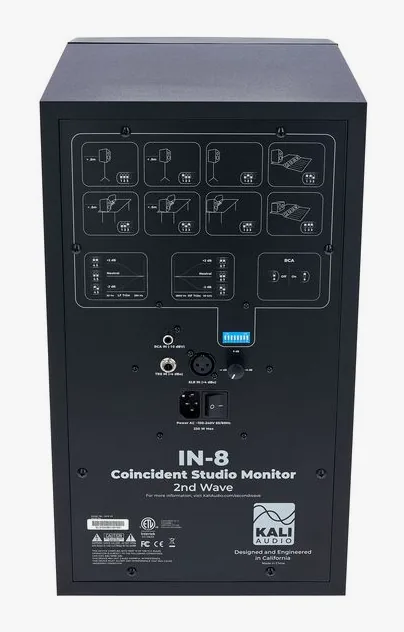 Kali Audio IN-8 2nd Wave ARC Studio BDL, knapparna på bakpanelen