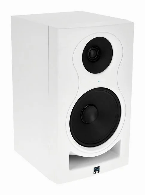 Kali Audio IN-8 White 2nd Wave, fronten med woofer och diskant